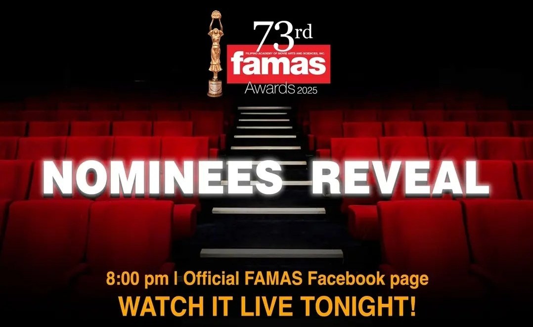 nadinelovemeryt's tweet photo. The 73rd FAMAS nominees reveal at Official FAMAS Facebook page 8pm tonight
#FAMAS
#FAMAS73
#FAMAS2025 https://t.co/qLC5uDe5iV
