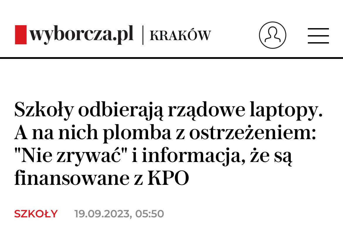 Ach, te czasy, gdy media kręciły imbę, bo dzieci dostawały laptopy z naklejkami. Btw, czy na jachtach są naklejki „sfinansowane z KPO”?