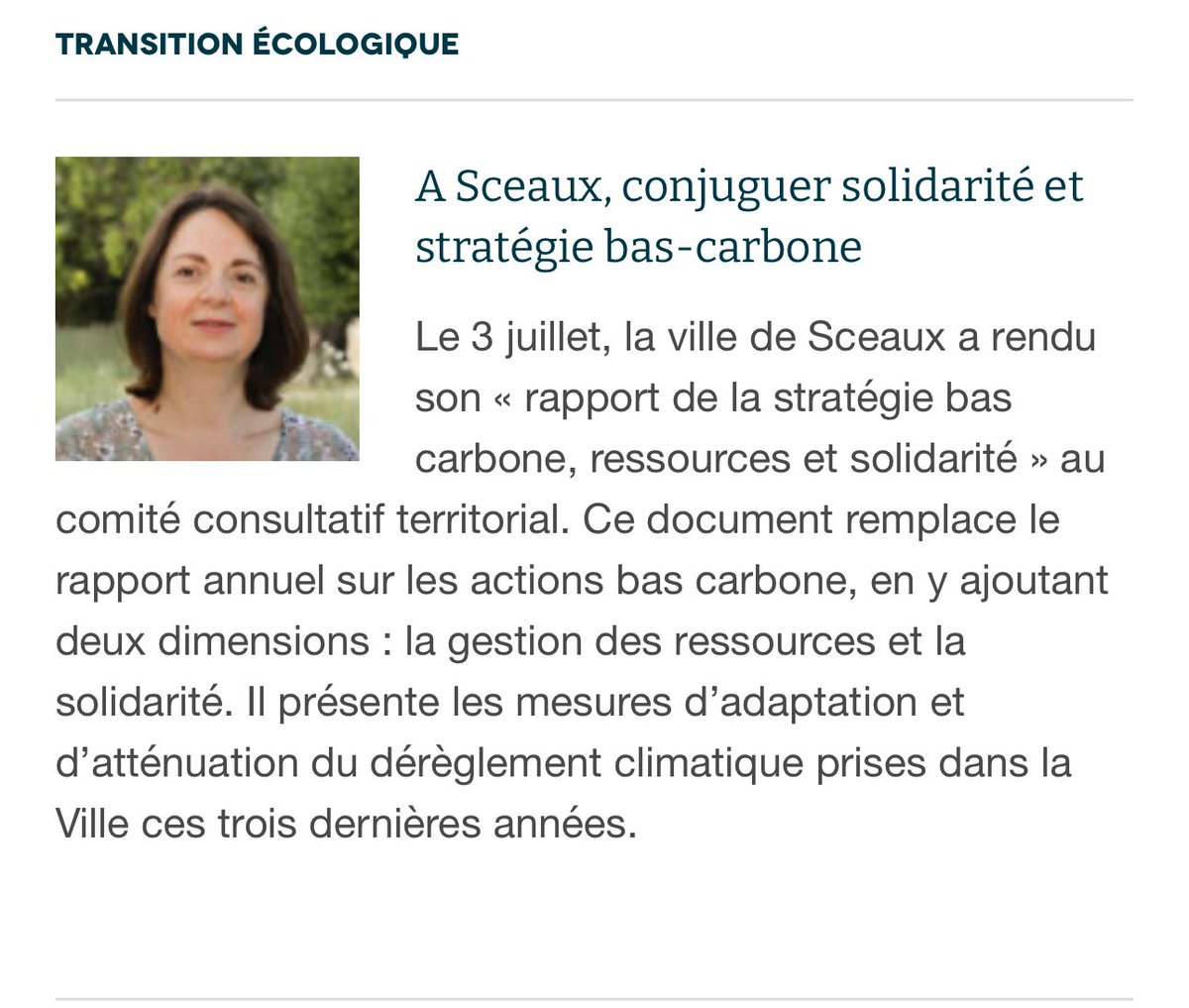 Florence Presson 🐞🌳🐝♻️🌍 (@scx_flo) on Twitter photo À #Sceaux, les transitions riment avec #Solidarité
Un engagement fort de <a href="/laurent_sceaux/">Philippe LAURENT</a> et son équipe
Un engagement inspirant mis en avant par le <a href="/JournalGdParis/">Le journal du Grand Paris</a>
lejournaldugrandparis.fr
Détail de la stratégie : sceaux.fr/sites/default/… À #Sceaux, les transitions riment avec #Solidarité
Un engagement fort de <a href="/laurent_sceaux/">Philippe LAURENT</a> et son équipe
Un engagement inspirant mis en avant par le <a href="/JournalGdParis/">Le journal du Grand Paris</a>
lejournaldugrandparis.fr
Détail de la stratégie : sceaux.fr/sites/default/…