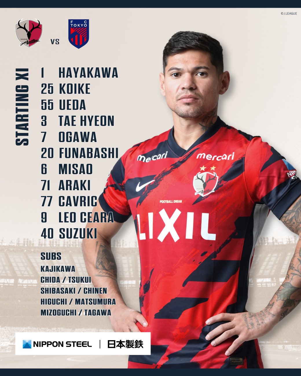 鹿島アントラーズ HYAKAWA 1 鹿サポ§裕🔜9/27vs名古屋(A) on X: 