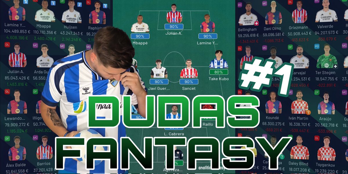MIS7ER MALAKI (@mis7ermalaki) on Twitter photo 🚨 DUDAS FANTASY JORNADA 1️⃣ 🚨
Deja aquí tus dudas y te lo contestaré lo antes posible ⤵️
⚠️ #fantasy CONDICIÓN:
Ser seguidor <a href="/MIS7ERMALAKI/">MIS7ER MALAKI</a> 👍🏻
♥️ | 🔁 a este tweet ✅
Analizo tú plantilla si la traes con el seguimiento de <a href="/AnaliticaLaLiga/">Analítica Fantasy</a> ✅ 🚨 DUDAS FANTASY JORNADA 1️⃣ 🚨
Deja aquí tus dudas y te lo contestaré lo antes posible ⤵️
⚠️ #fantasy CONDICIÓN:
Ser seguidor <a href="/MIS7ERMALAKI/">MIS7ER MALAKI</a> 👍🏻
♥️ | 🔁 a este tweet ✅
Analizo tú plantilla si la traes con el seguimiento de <a href="/AnaliticaLaLiga/">Analítica Fantasy</a> ✅