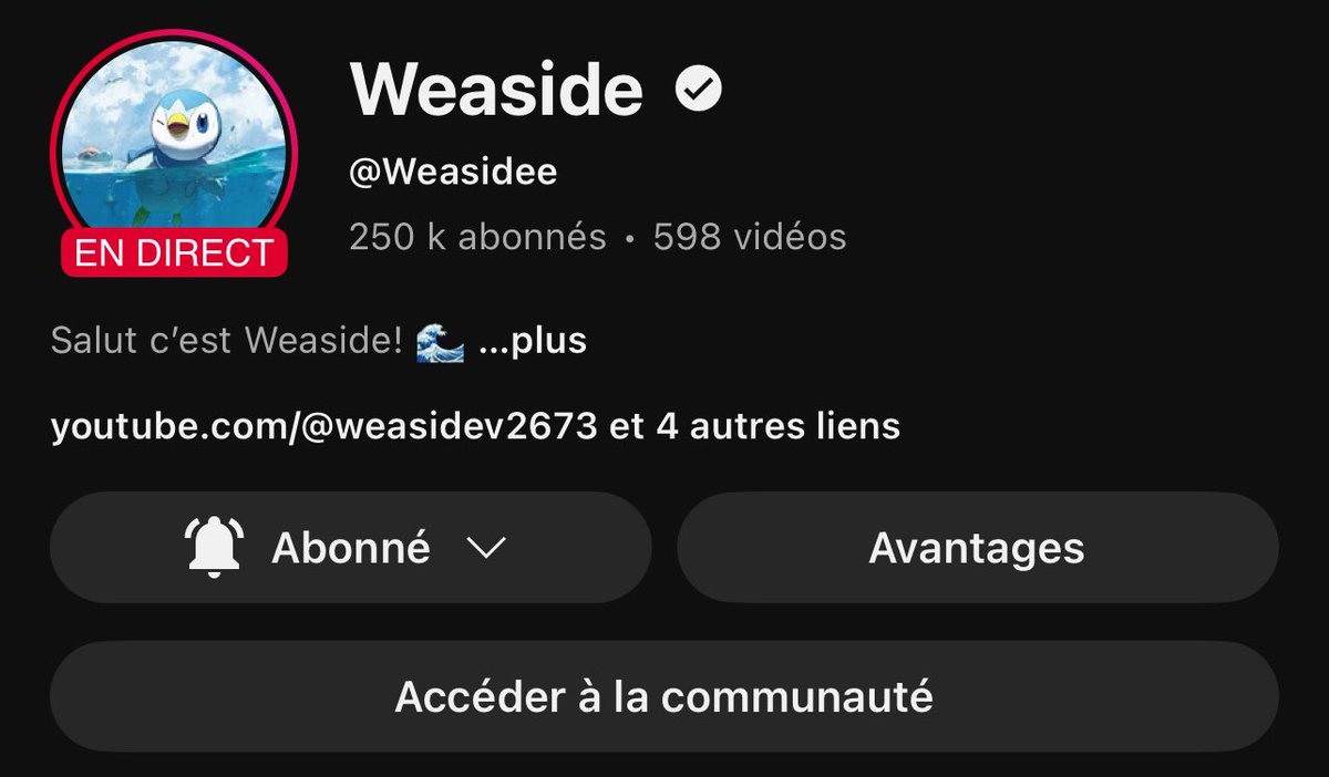 GG <a href="/Weaside1/">Weaside</a> pour les 250 000 ! 🫶