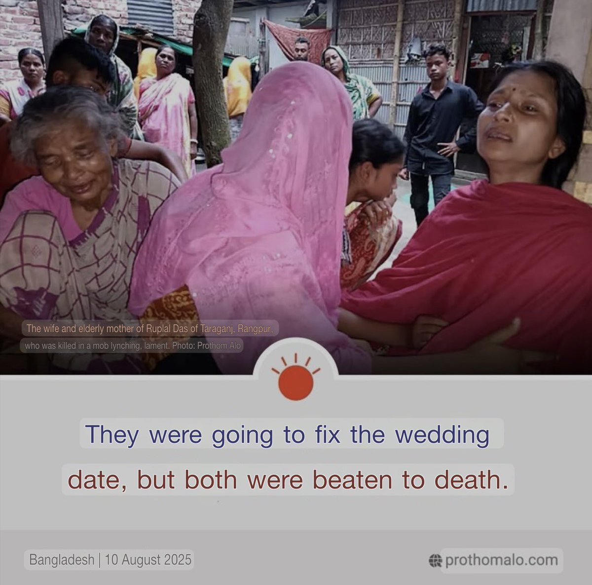 Save Bangladeshi Hindus🇧🇩 (@sbhpage) on Twitter photo Update: In the Rangpur incident, both Hindus were killed by extremist Muslims.
#SaveBangladeshiHindus
<a href="/MEAIndia/">Randhir Jaiswal</a> <a href="/hrw/">Human Rights Watch</a> Update: In the Rangpur incident, both Hindus were killed by extremist Muslims.
#SaveBangladeshiHindus
<a href="/MEAIndia/">Randhir Jaiswal</a> <a href="/hrw/">Human Rights Watch</a>