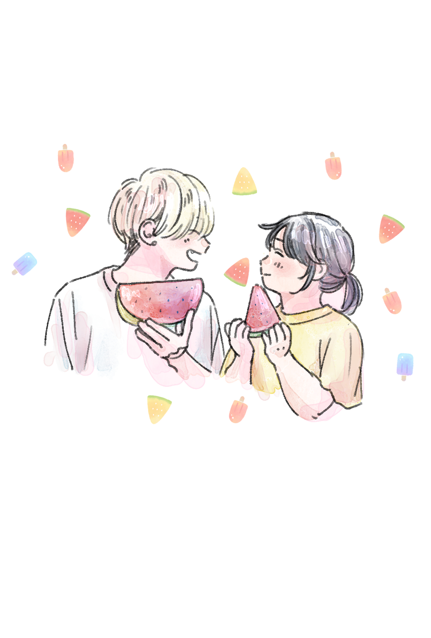 kanapen いつもありがとうございます(⁎ᴗ͈ˬᴗ͈⁎)..*゜ Artworks for the collaboration tapes!! Released in 2023