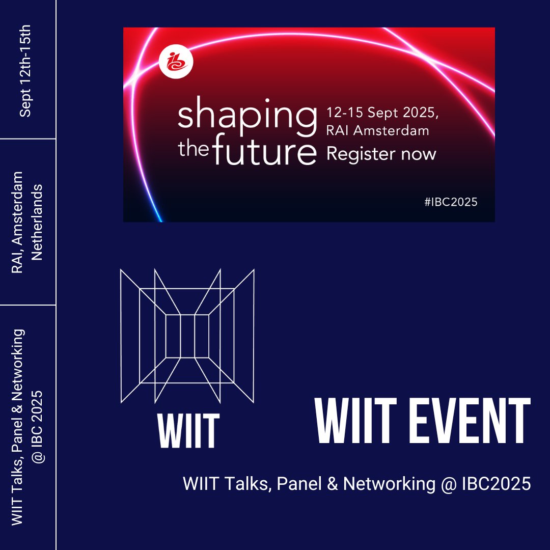 #ibcc2025 is happening again with WIIT. Our panel on Saturday 13th at 10AM. Free visitor Pass on IBC website.
