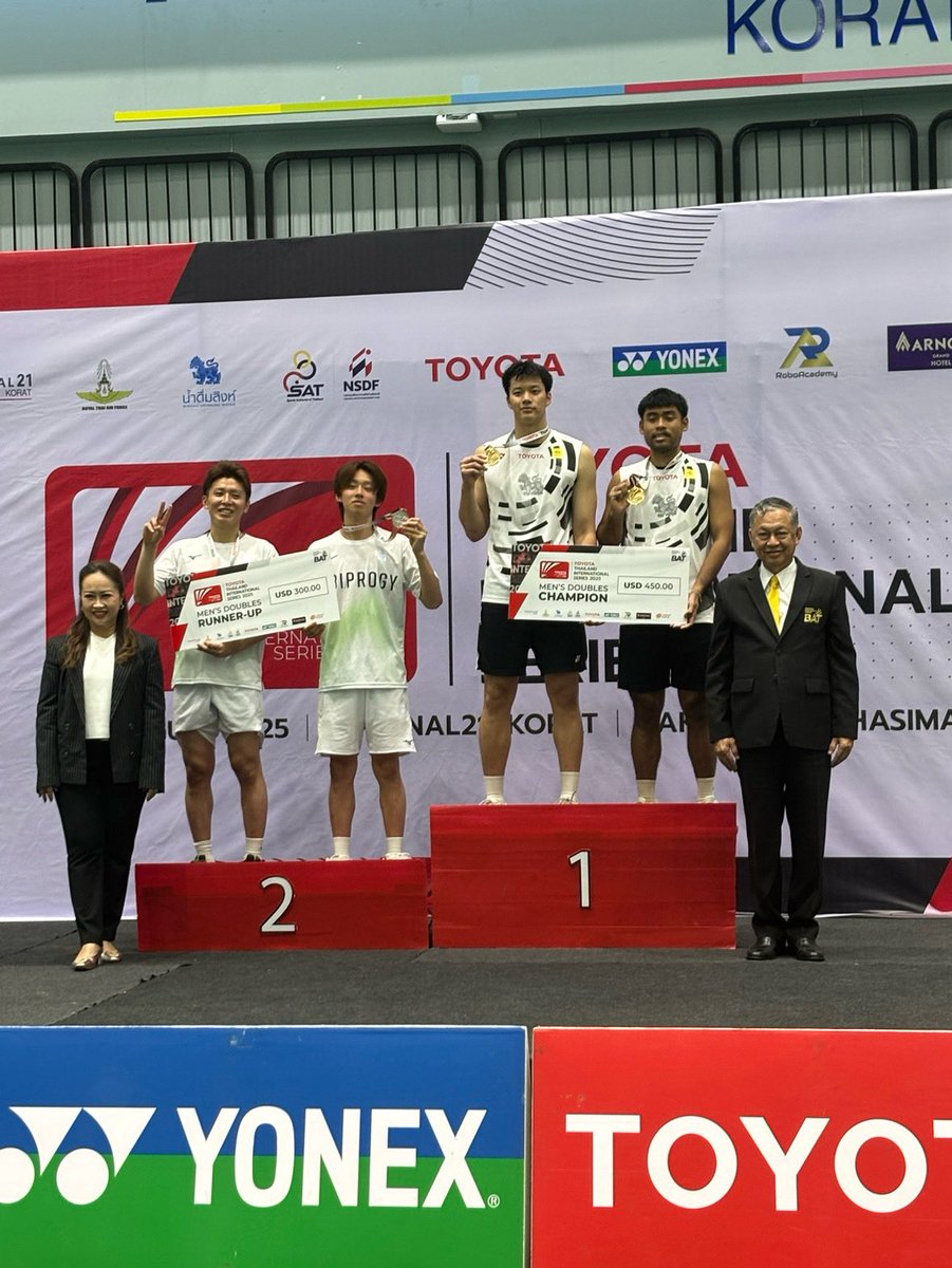 TOYOTA Thailand International Series 2025🇹🇭

男子ダブルス　小野寺 雅之•谷岡 大后　準優勝🥈

#BIPROGY 
#BIPROGYバドミントンチーム 
#バドミントン
#小野寺雅之
#谷岡大后