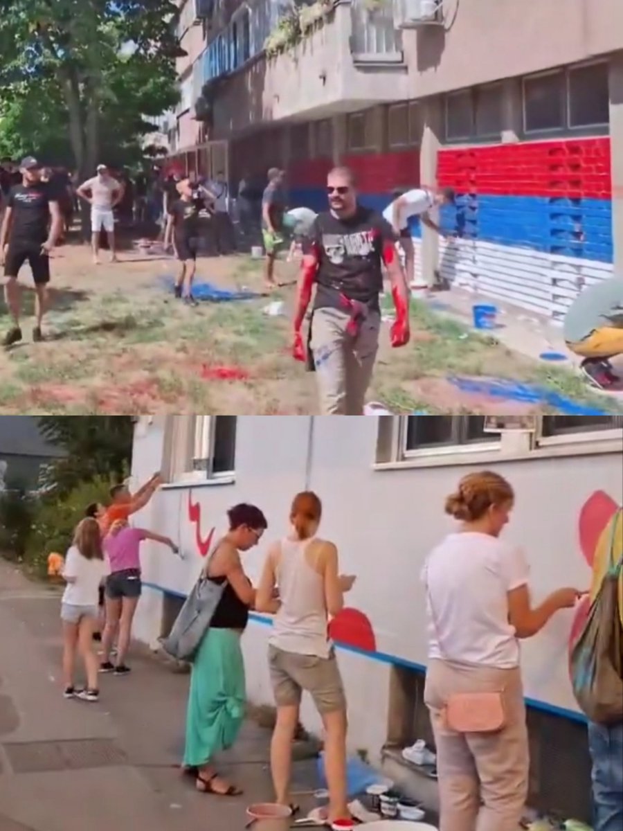 Dve slike jednog grada.
Građani koji uređuju naselje u kojem žive, i orci sa krvavim rukama.