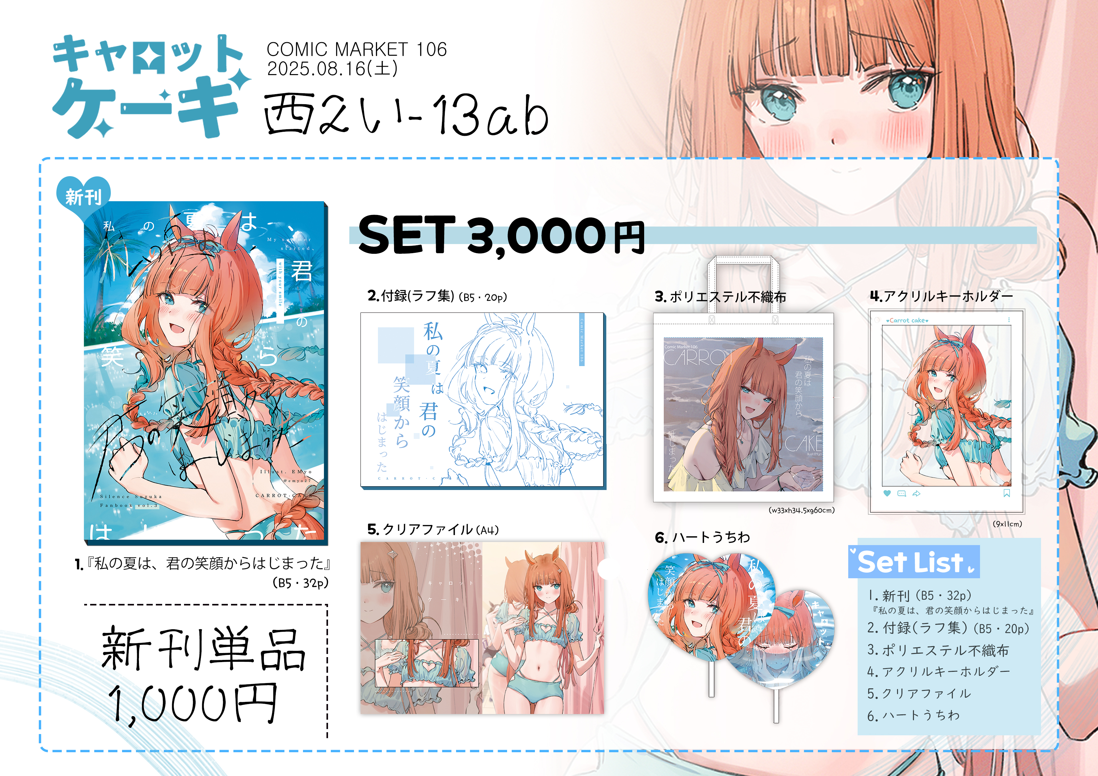 ウマ娘 サイレンススズカ・イラスト集 えみょ キャロットケーキ 5冊まとめ