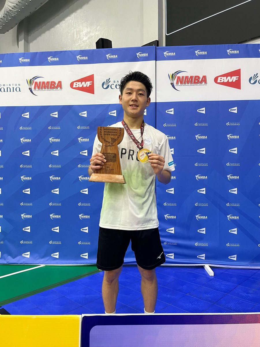 CROWNE PLAZA Northern Marianas Open 2025

男子シングルス　沖本 優大　優勝🥇

#BIPROGY
#BIPROGYバドミントンチーム
#バドミントン
#沖本優大