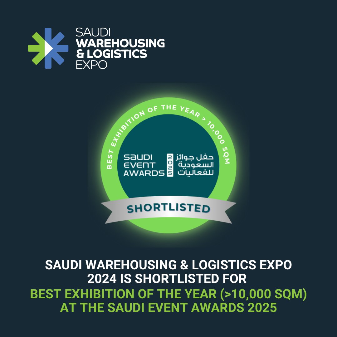 We are incredibly proud to share that Saudi Warehousing &amp; Logistics Expo 2024 has been shortlisted as a finalist at the Saudi Event Awards 2025, under the category: Best Exhibition of the Year &gt;10,000 sqm.

This recognition means a lot. It proves how powerful great ideas and