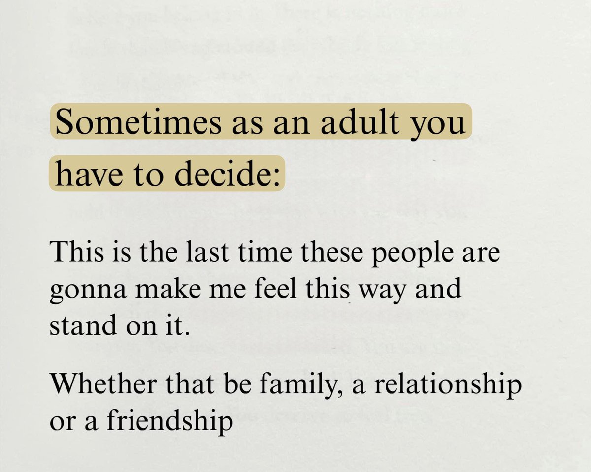 An important lesson right here! We have to take people for what they are in their hearts &amp; souls not the connection to us. For example, a parent will not always be a positive model for us. A best friend might not actually want the best for u. Someone you've been dating for years