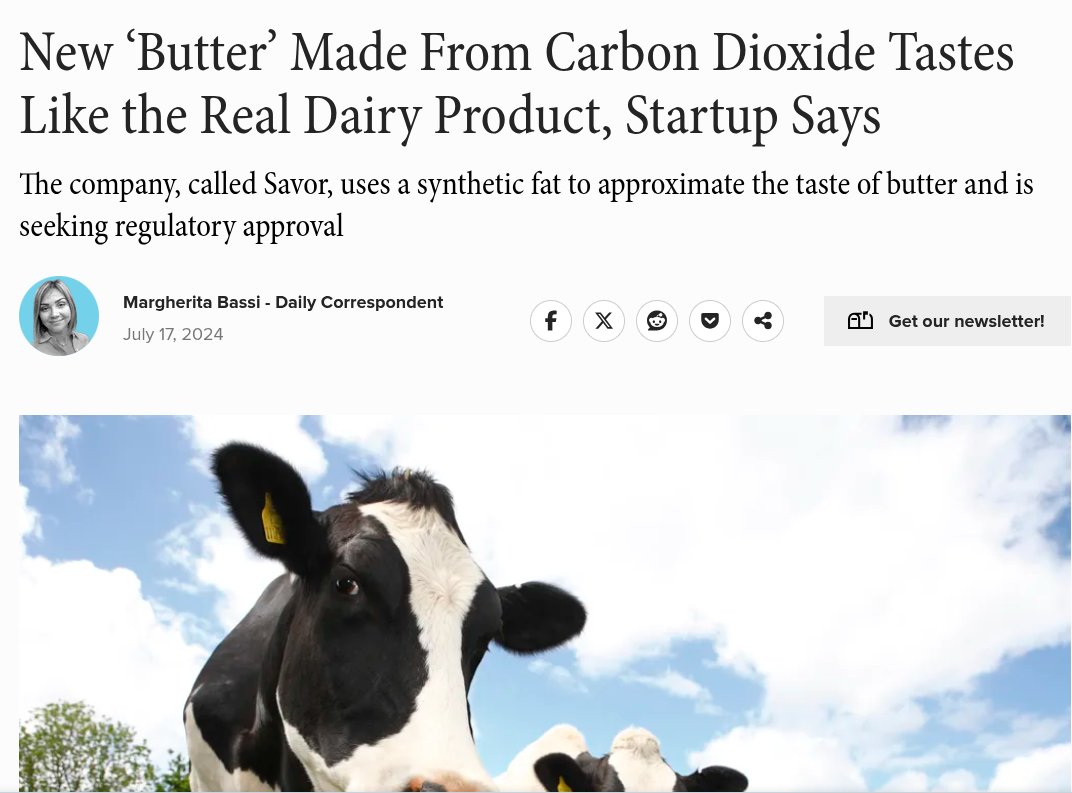 Ob synthetische Butter aus CO2 so gesund ist?
Die Firma Savor stellt diese her. 🧐
👇