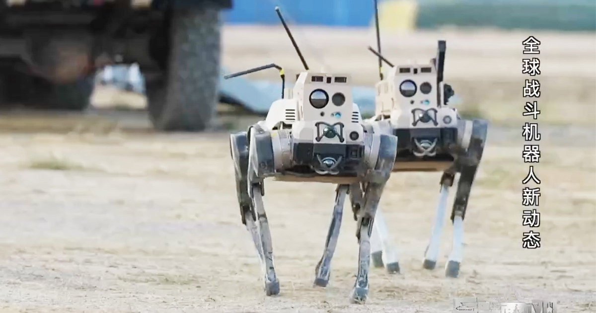 craigthall's tweet photo. Watch out, China Shows Off Armed Attack Robots #RobotWolves | Futurism https://t.co/Hd7hTxN0mR https://t.co/hnzbHKVER6