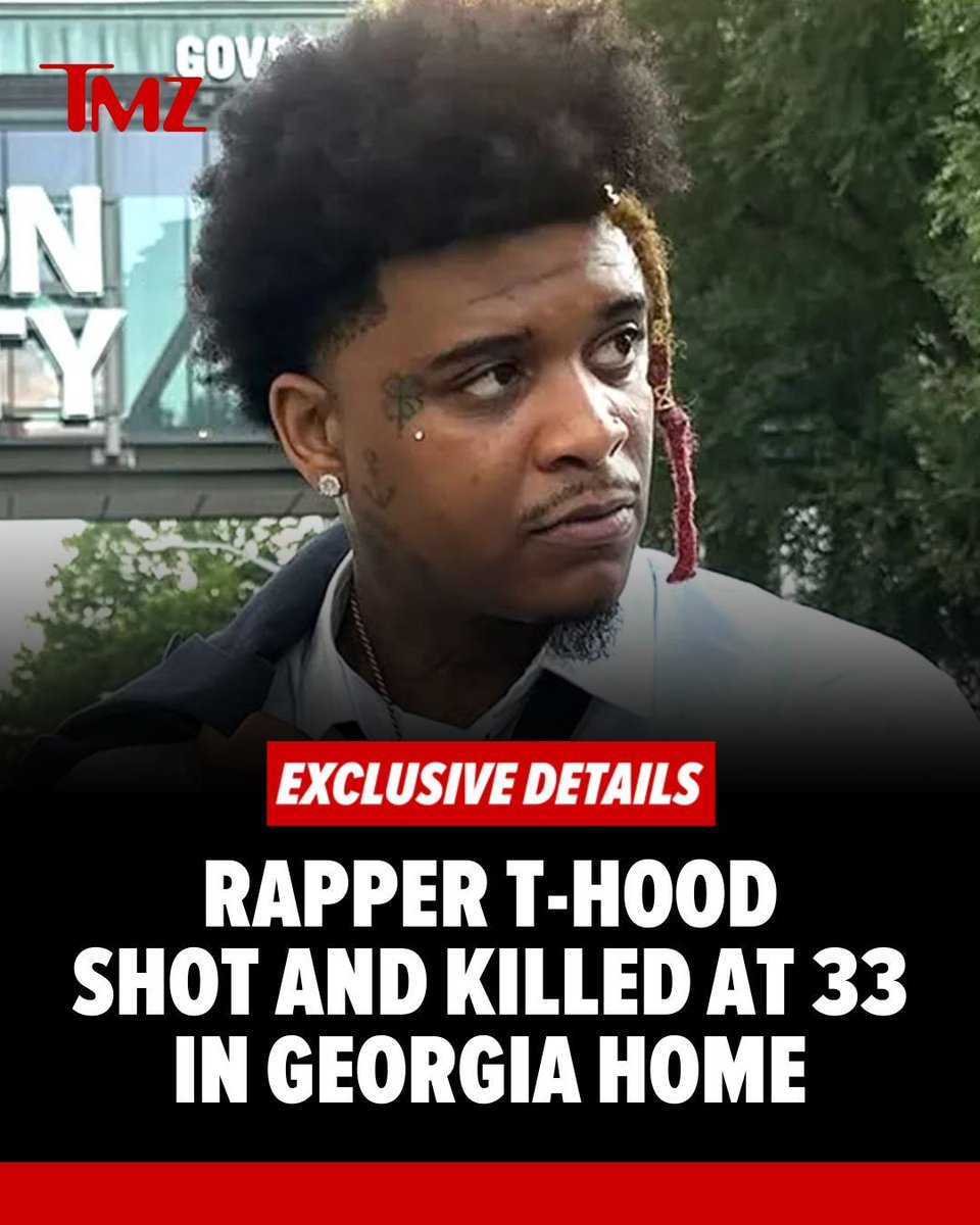 TMZ's tweet image. Tevin Hood -- a rapper from Georgia better known as T-Hood -- was shot at his home, and later died. 💔

Exclusive details: buff.ly/So8ny9h
