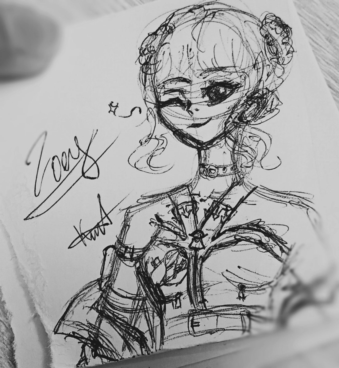 hayoon0910's tweet photo. My lovely, cute girl. 🥰
#ZOEY #KPOPDEMONHUNTERS #sketch https://t.co/u7UBqizCV3