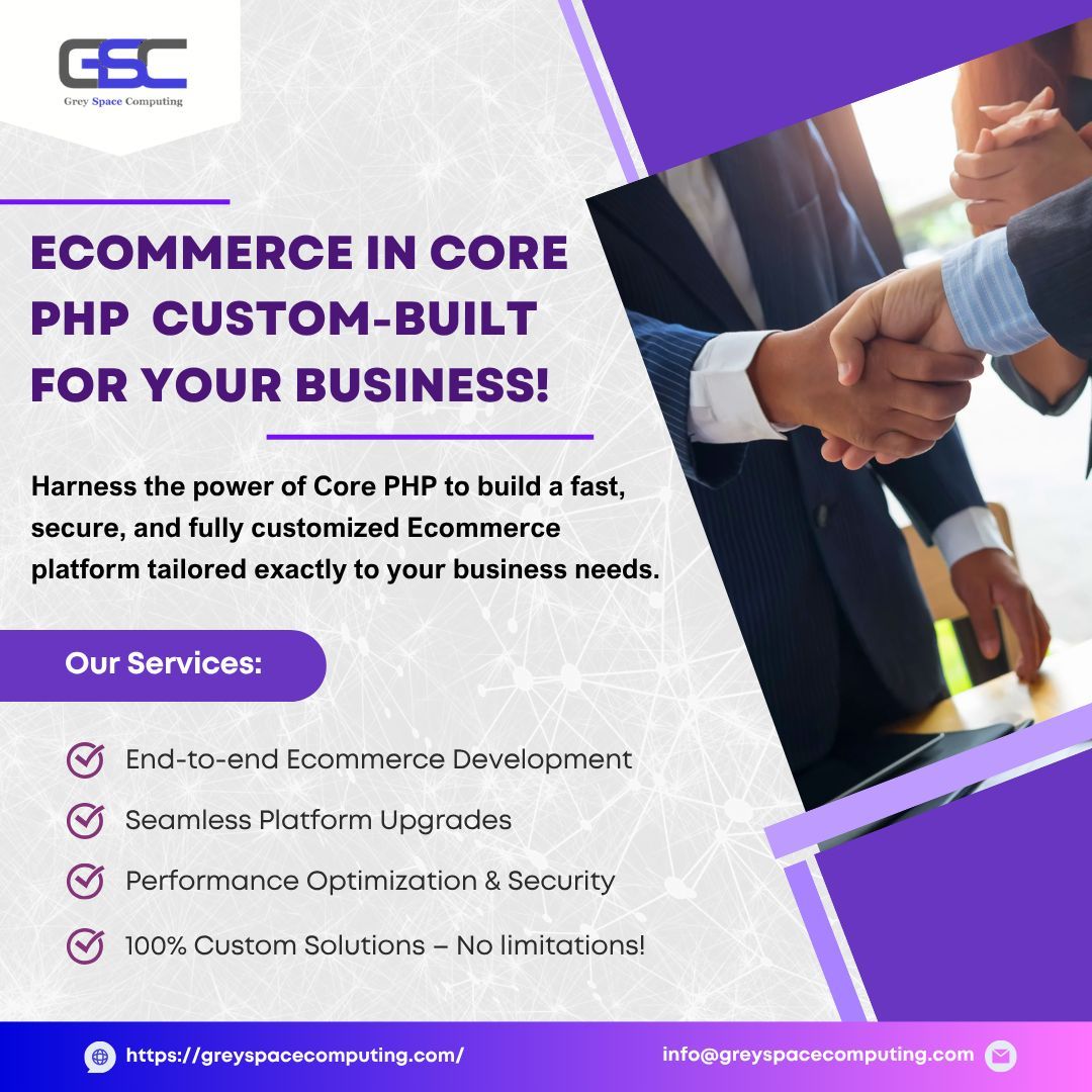 CGreyspace's tweet image. 🛒 Ecommerce in Core PHP
Whether you're starting from scratch or upgrading your legacy system, we’ve got you covered with expert Core PHP solutions that scale with your business.
Learn More : greyspacecomputing.com
#CorePHP #eCommerceDevelopment #PHPeCommerce #WebDevelopment