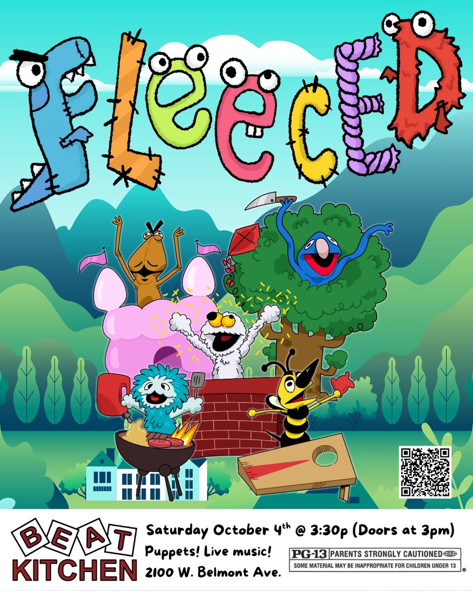 Catch FLEECED, a puppet show for grown ups at <a href="/beatkitchenbar/">Beat Kitchen</a> on 10/4. 🎟️ eventim.us/event/fleeced/…

Live music, comedy, and special guests galore!
