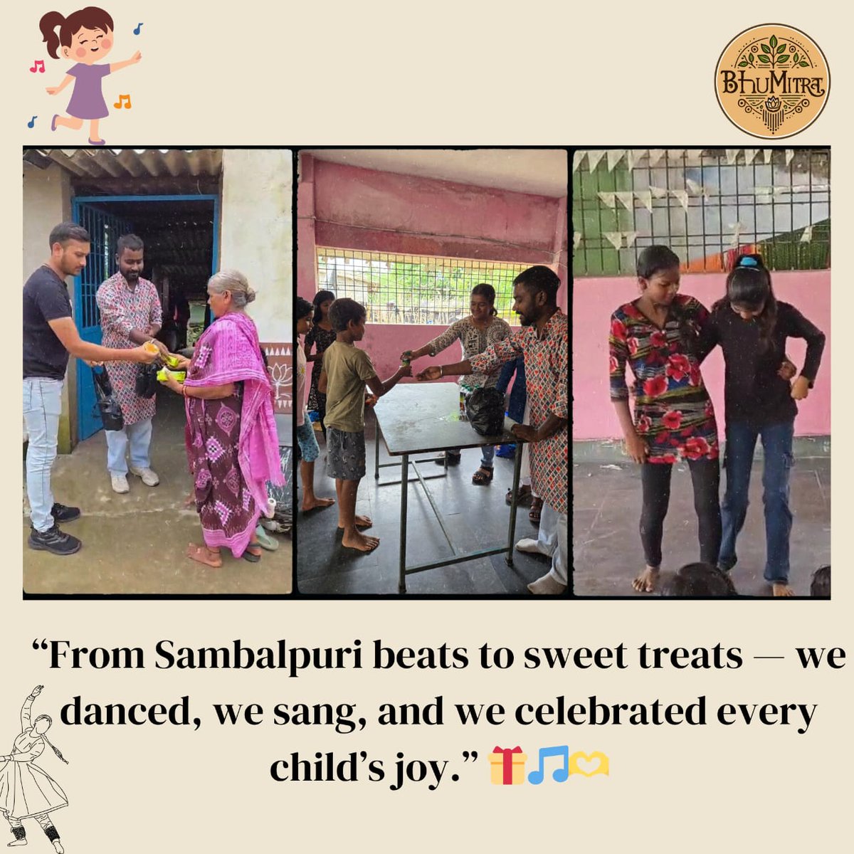 BhumitraCare's tweet image. Celebrated Sambalpuri Day at the leprosy colony with dance, cake, and stories — cherishing smiles, traditions, and the hope our kids bring as future torchbearers of this vibrant culture 🧫🌼💃✨.
#SambalpuriDay #SambalpuriDin 
#Sambalpur #Jharsuguda