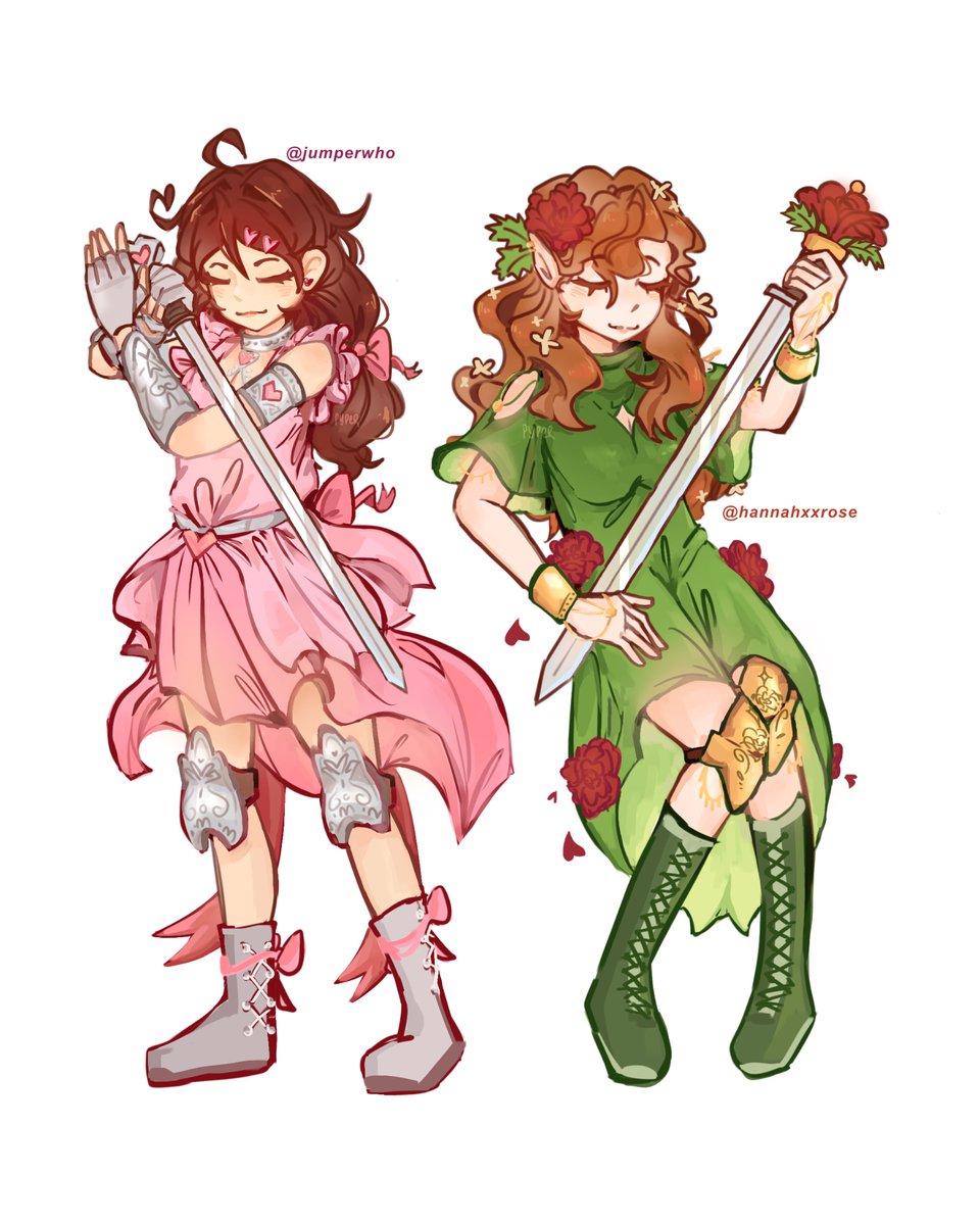 two of my favourite girls :3 🌸🌹#jumperwhofanart #hannahxxrosefanart