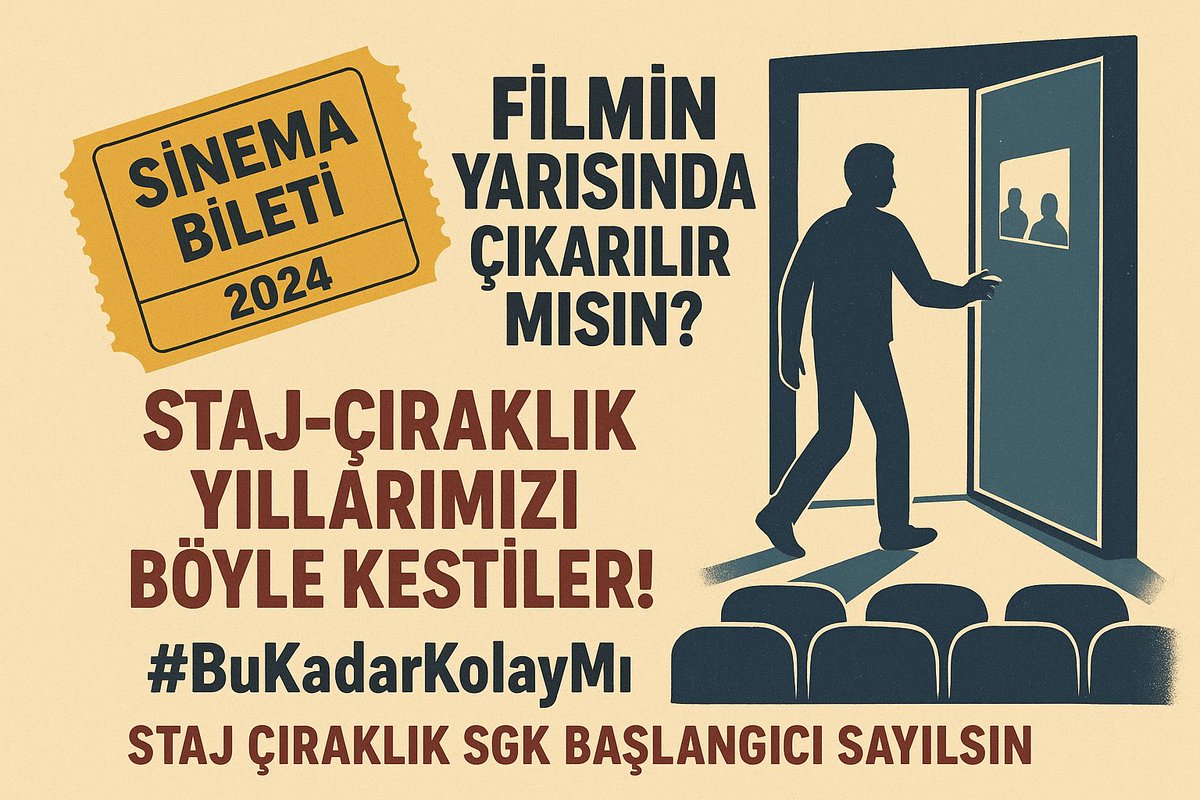 Yarım sigorta = Tam komedi! Staj-çıraklıkta emek ver, sigortan “sahte” olsun. Biz hala bu “oyunu” izliyoruz, kim bozar?
#DahaNelerGöreceğiz
Staj çıraklık SGK başlangıcı olsun 

<a href="/nowhaber/">NOW HABER</a> 
  #ÇalarSaatHaftaSonu
  <a href="/merveyildirimtv/">merve yıldırım</a>

Hakkımızı Alacağız
#Staj
#Çıraklık
#Sigortası
#SGK