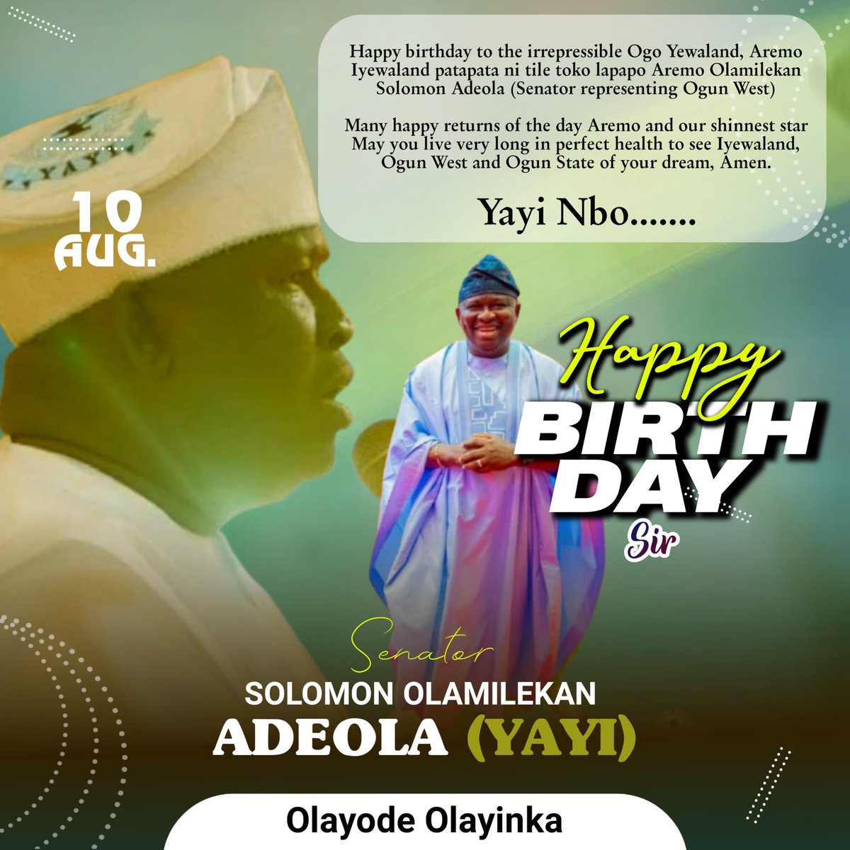 olayodeoladime2's tweet image. Happy birthday sir