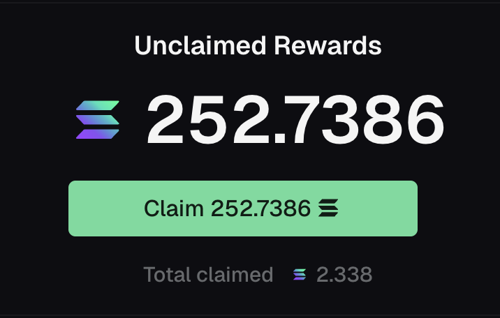 I JUST REMEMBERED THIS CASHBACK THING ON PADRE LMFAO

almost 1 month that im trenching with and forgot there was cashback

just to find out i have 252 sol to claim

W free $45k