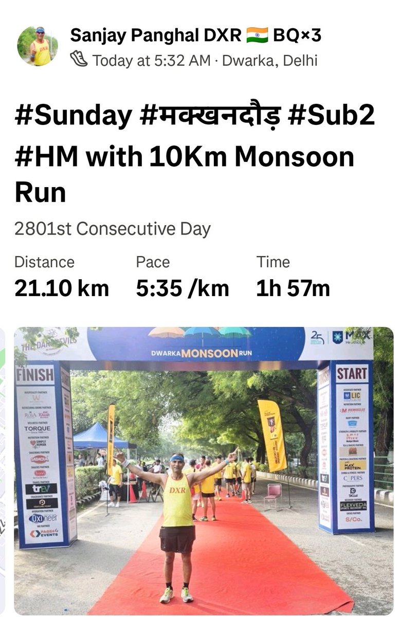 sanjaypanghal's tweet image. किसी चेहरे या रूप से प्रेम करने से अलग है आत्मा से प्रेम भाव 
समय, क्षय से अछूता, भय से मुक्त और शरीर से परे जलता है यें अलाव।
#Sunday #मक्खनदौड़ #Sub2 #HM
#AdmireYourself 
#pangale #nonstoprunner #Runपगले #DXR #मक्खनदौड़ #RunningMonk #fitness #running
@FitIndiaOff @DwarkaXpress