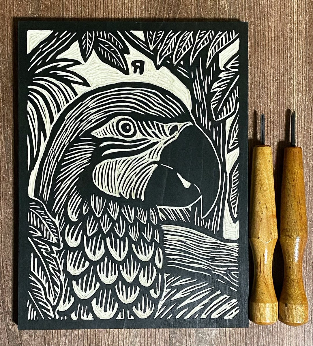 🦜NEW POST🌲

#版画 #木版画 #版画家 #ハンドメイド 
#手彫り #アート #アーティスト 
#版画アート #絵 #イラスト #インコ 
#ルリコンゴウインコ #森 #woodblock #printmaker #handmade #handcarving #art #artist #picture #illustration #parakeet #Blueandyellowmacaw #forest #radiojack