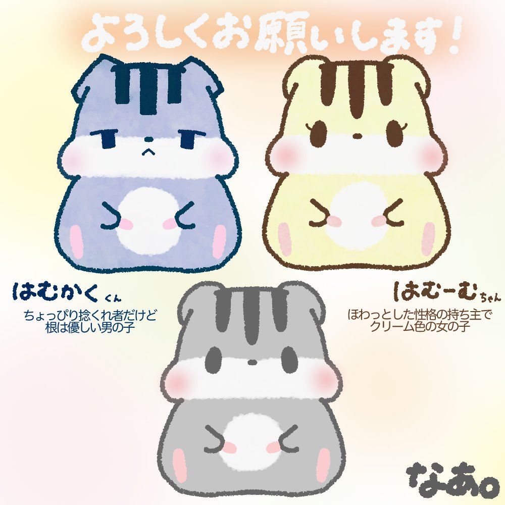 8月11日】 はむまるくんの仲間が誕生します🐹🐹🐹 なあ｡のSNSはこちら