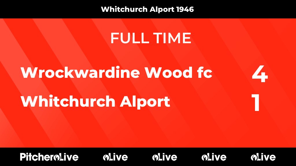 FULL TIME: Wrockwardine Wood fc 4 - 1 Whitchurch Alport
#WROWHI #Pitchero
whitchurchalport.com/teams/264407/m…
