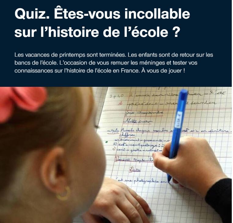 ❓ Un petit quizz sur l'Histoire de l'École ?
Partagez vos scores en commentaire 🎯 
ouest-france.fr/leditiondusoir… #ecole