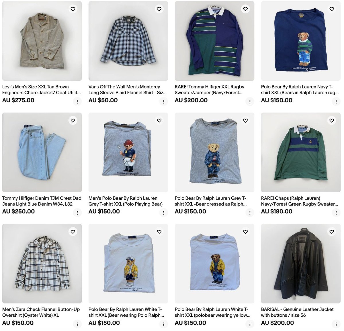 JUST ADDED A WHOLE BUNCH OF COOL RARE TOMMY HILFIGER, RALPH LAUREN AND VINTAGE PIECES. GO CHECK IT OUT‼️‼️‼️
ebay.com.au/usr/goldmine75