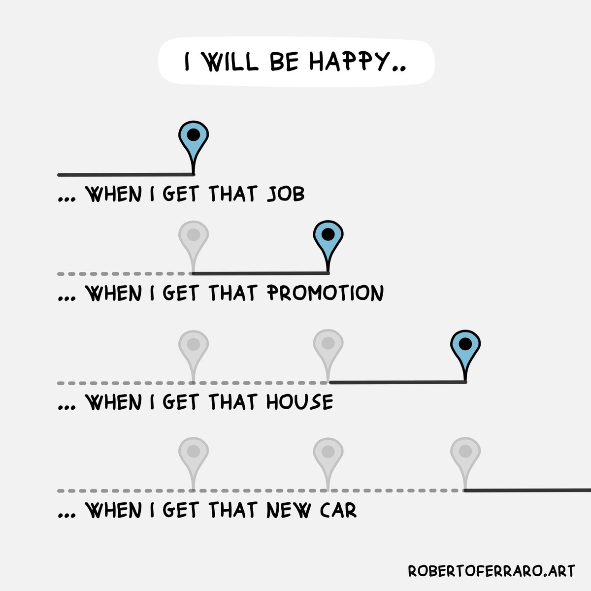 The arrival fallacy is the illusion that joy lies at a destination ahead.