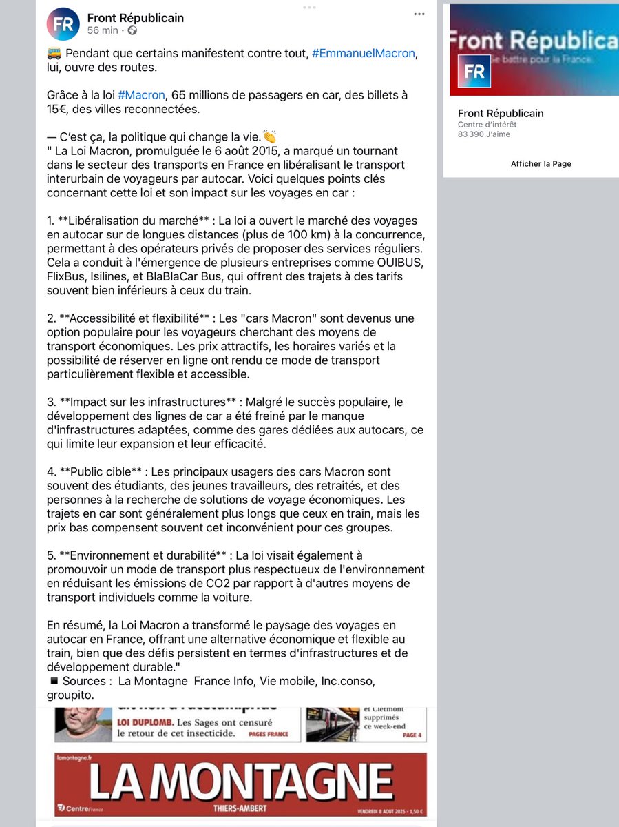 olisab1949115's tweet image. ▶️ « Les cars Macron » cartonnent ! 
Et pourtant que n’avons-nous entendu à l’époque, 2015.