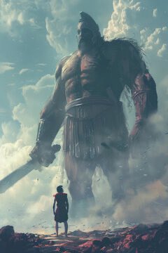 When God wanted to make a king out of David, 

He didn't bring him a crown, 

He brought him Goliath.