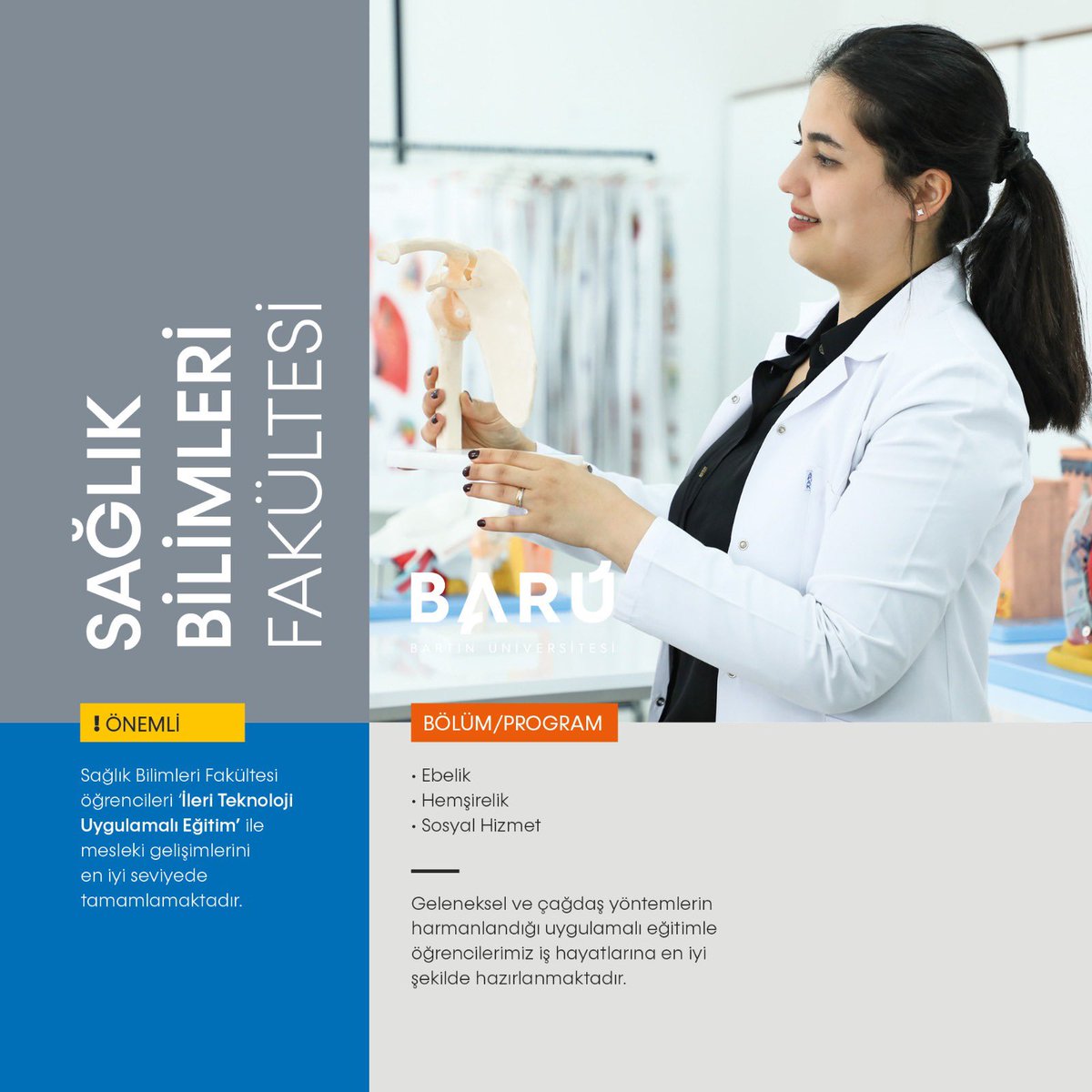 📌BARÜ Sağlık Bilimleri Fakültesi📌

✅ Uygulamalı eğitim 

✅ Simülasyon destekli laboratuvarlar 

✅ Çift ana dal ve yan dal fırsatları

✅ Yurt dışı imkanları ve daha fazlası…

🔗aday.bartin.edu.tr

#BARÜ #Tercih2025