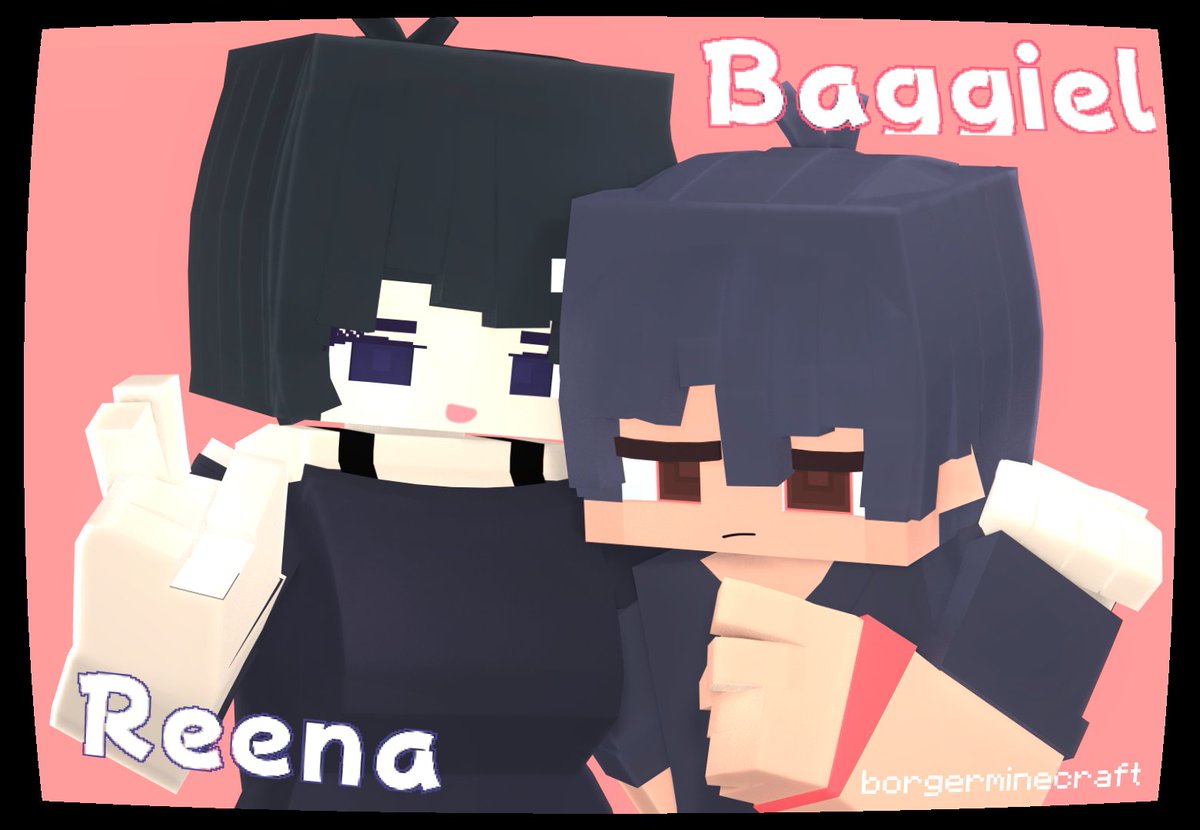 borgerminecraft's tweet image. New oc drop
Say hi to, Reena &amp;amp; Baggiel
They're cute couple:3

#oc #minecraft #mineimator