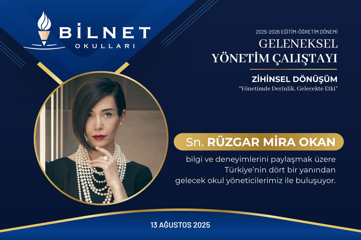 2025–2026 Eğitim-Öğretim Yılı Yönetim Çalıştayımızın ilk gününde, alanında kapsamlı bilgi ve deneyime sahip değerli isim Rüzgar Mira Okan’ı ağırlamaktan büyük mutluluk duyuyoruz.<a href="/FatihBilfen/">Fatih Öztürk 🇹🇷</a> <a href="/ruzgarmiraokan/">Rüzgar Mira Okan</a>