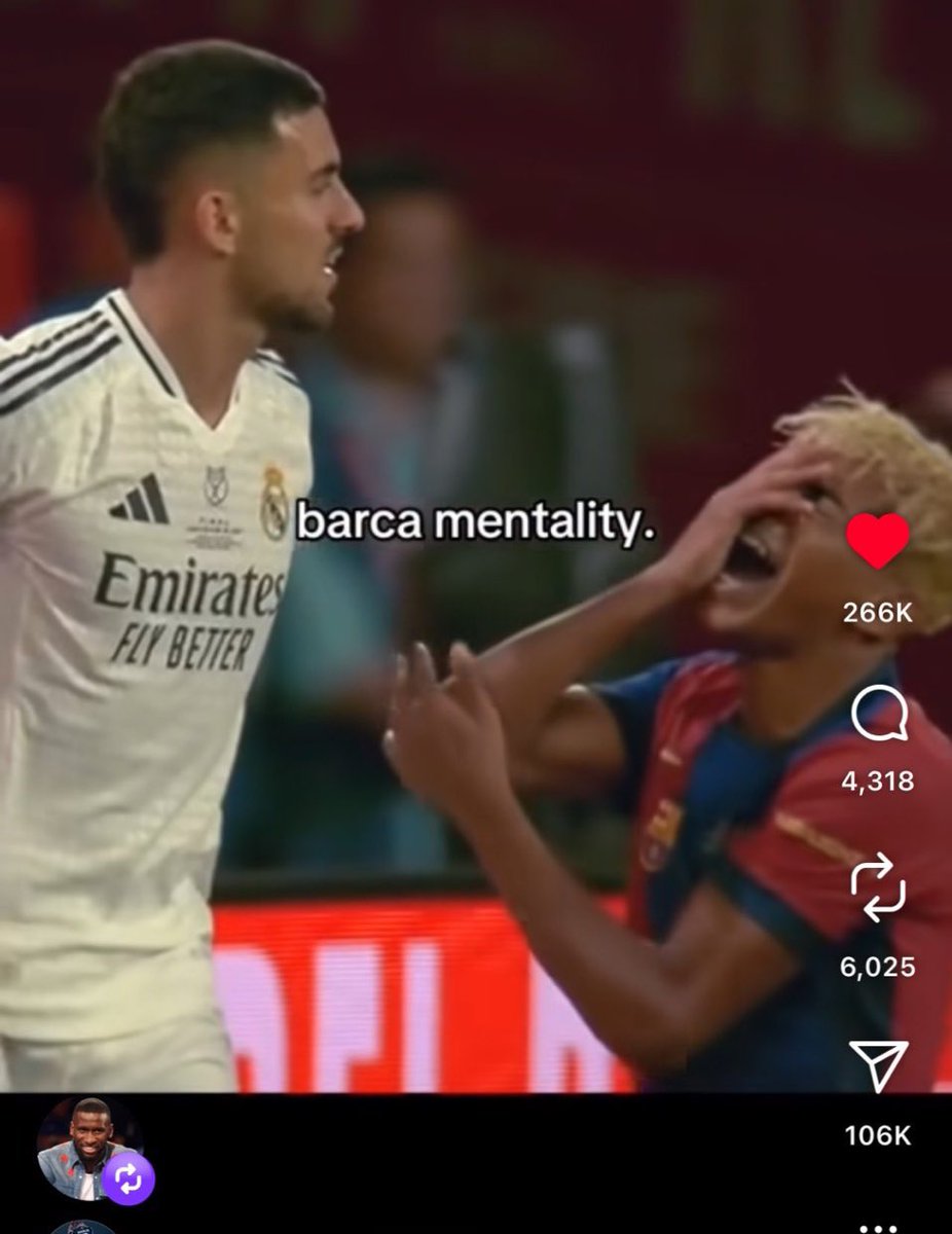 _BeFootball's tweet photo. « 𝗕𝗔𝗥𝗖̧𝗔 𝗠𝗘𝗡𝗧𝗔𝗟𝗜𝗧𝗬 »

Antonio Rüdiger 🇩🇪 a reposté ça sur Instagram 🫣🥶 https://t.co/RQLWCa16Ob