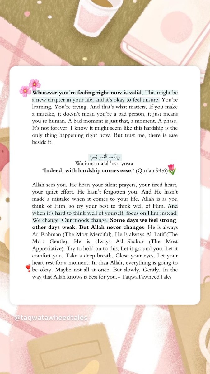 trrnld's tweet image. Allaah knows what is best for us❣️🌻🌷