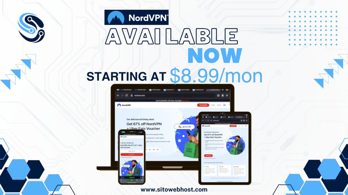 sparksailspk's tweet image. NordVPN — Just $8.99/mo
Protect your privacy and enjoy unrestricted internet access.
Get started: sitowebhost.com
WhatsApp: +92 330 6897500

#NordVPN #VPN #SitoWebHost #OnlinePrivacy #SafeBrowsing