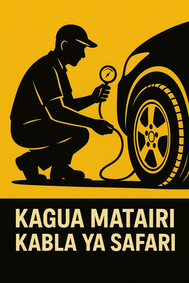 UsalamaB's tweet photo. Kabla ya kuanza safari, hakikisha matairi yako yana upepo kiwango sahihi.
Matairi yaliyolegea au kujaa kupita kiasi yanaweza kusababisha ajali na kuongeza matumizi ya mafuta.
Safari salama huanza na maandalizi sahihi.
#UsalamaBarabarani #TipYaWiki #SitakiAjali #HudumaKwaJamii" https://t.co/G4xXyt5zUe