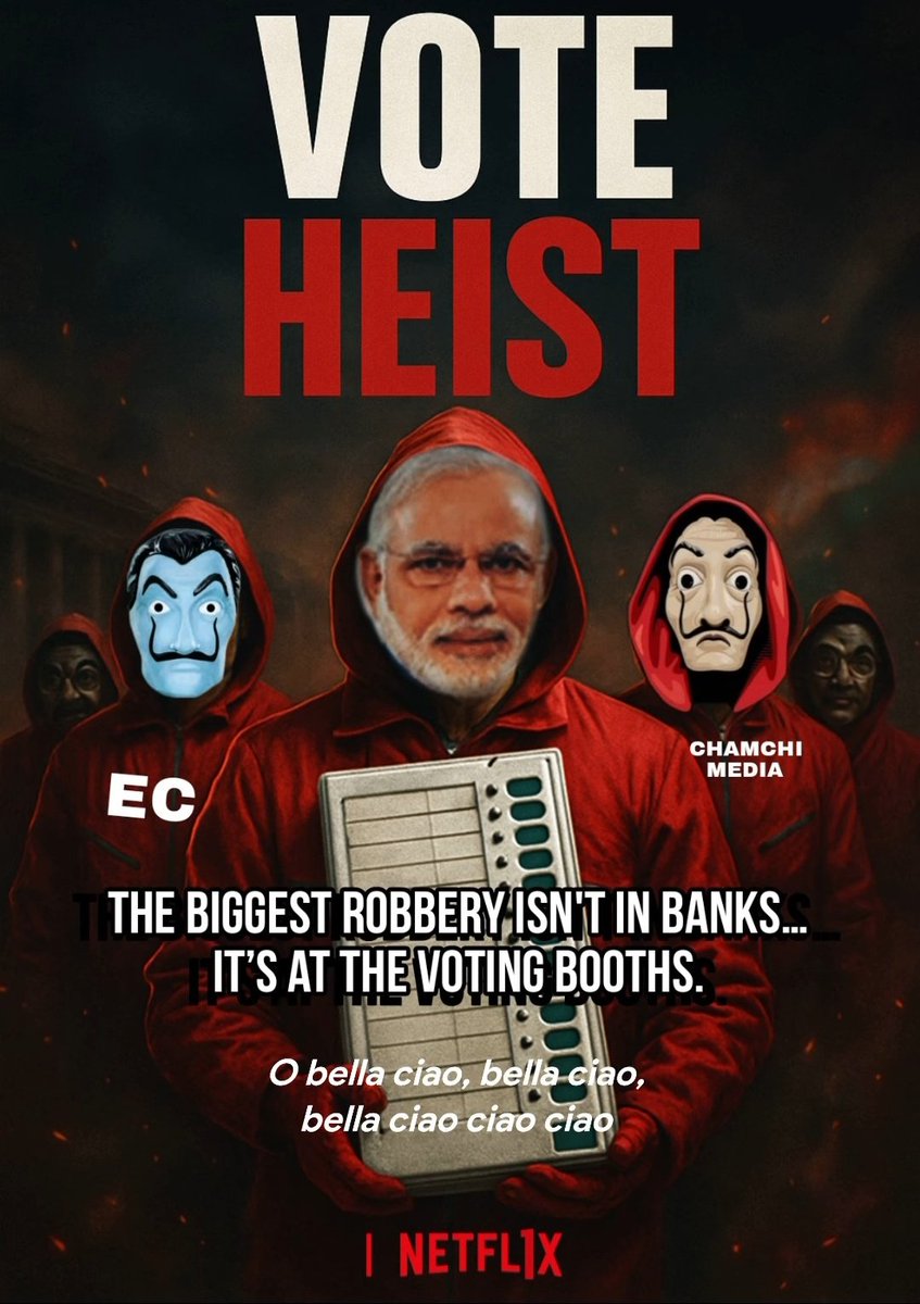 Wild how, despite all the evidence out in the open, these blind supporters still stand by the BJP , and not a single person seems to be calling them out over this whole vote chori drama.