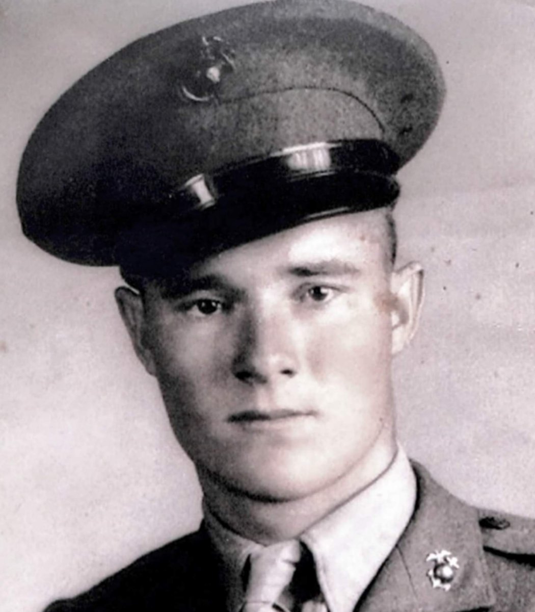 World War II Person of the Day - Romus Valton "R.V." Burgin (August 13, 1922 – April 6, 2019) - United States Marine who served in the Pacific Theater. Read more at: americanveteranscenter.org/2018/04/sergea…