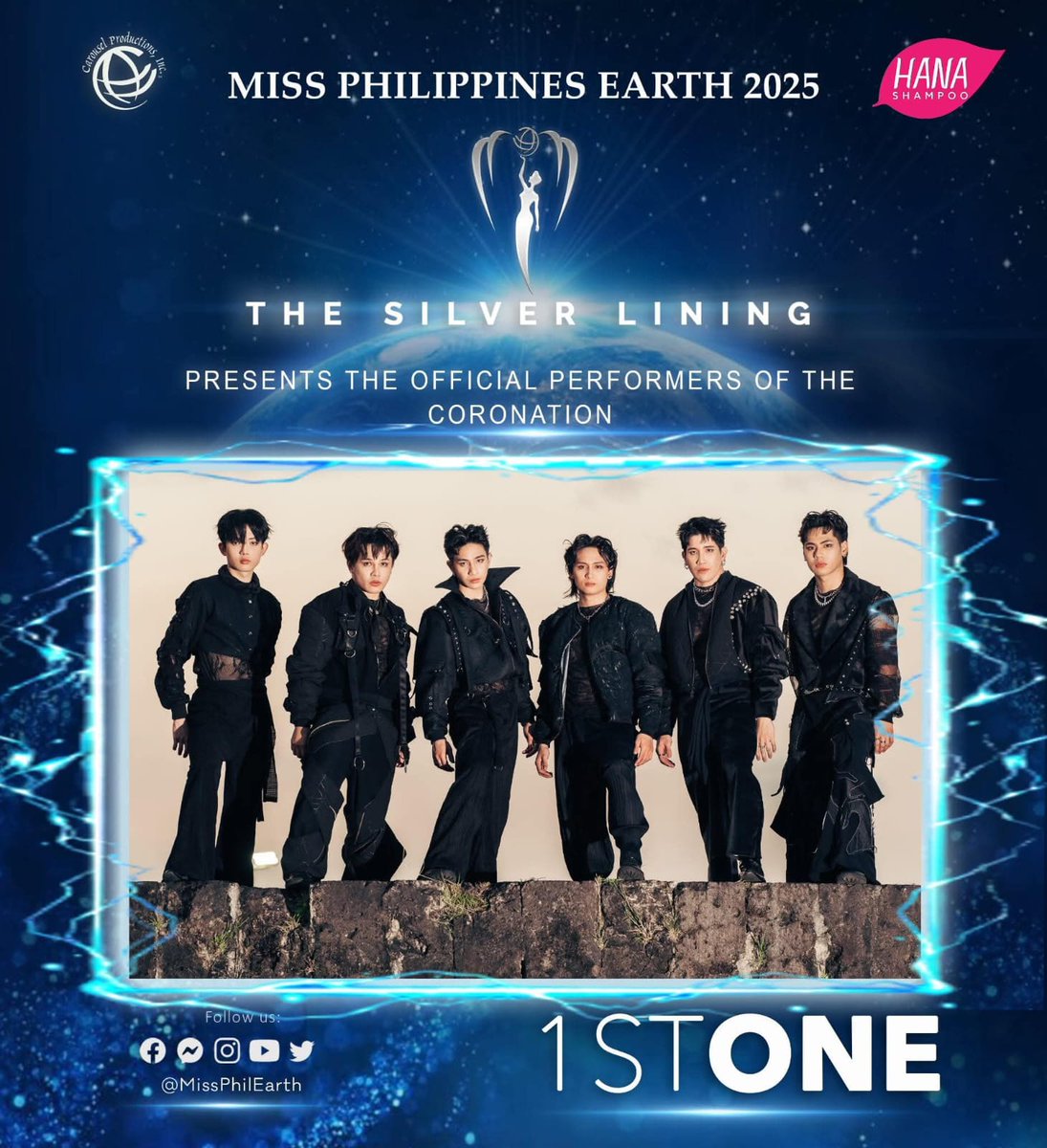 It is a humbling experience to be the official performers of the SILVER LINING CORONATION of MISS PHILIPPINES EARTH 2025. 🇵🇭 See you all later as we come aROUND at Miss Philippines Earth 2025 

#TheSilverLining  #MissPhilippinesEarth2025 #MPE2025 #1STONE