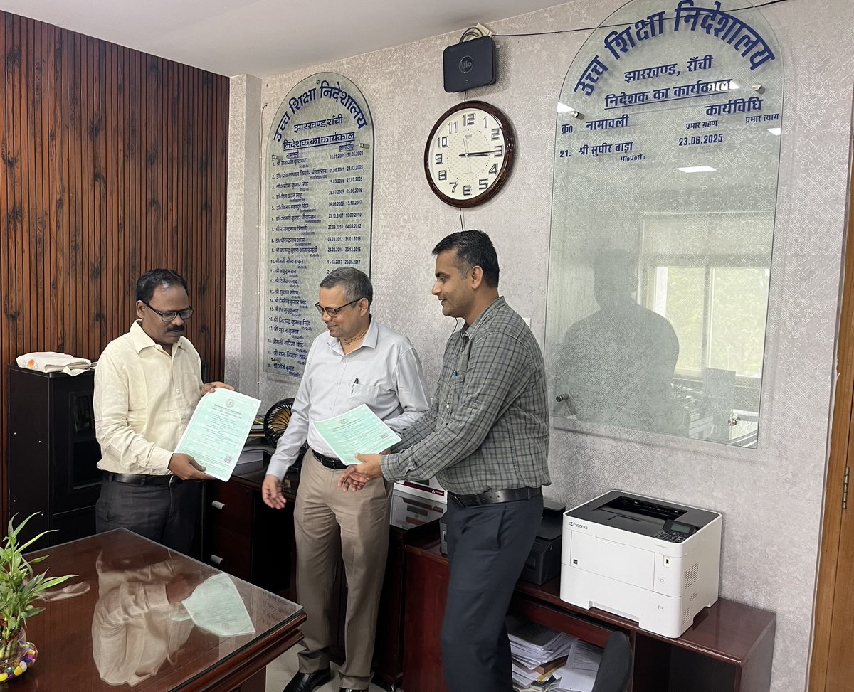 उच्च एवं तकनीकी शिक्षा विभाग, झारखंड ने CSC SPV के साथ eSign सेवाएं शुरू करने के लिए MoU साइन किया है, जिससे विभागीय कार्यों में गति आएगी और छात्रों को त्वरित व आसान सेवाएं मिलेंगी। #DGLEI #DigitalJharkhand #eGovernance #SRC