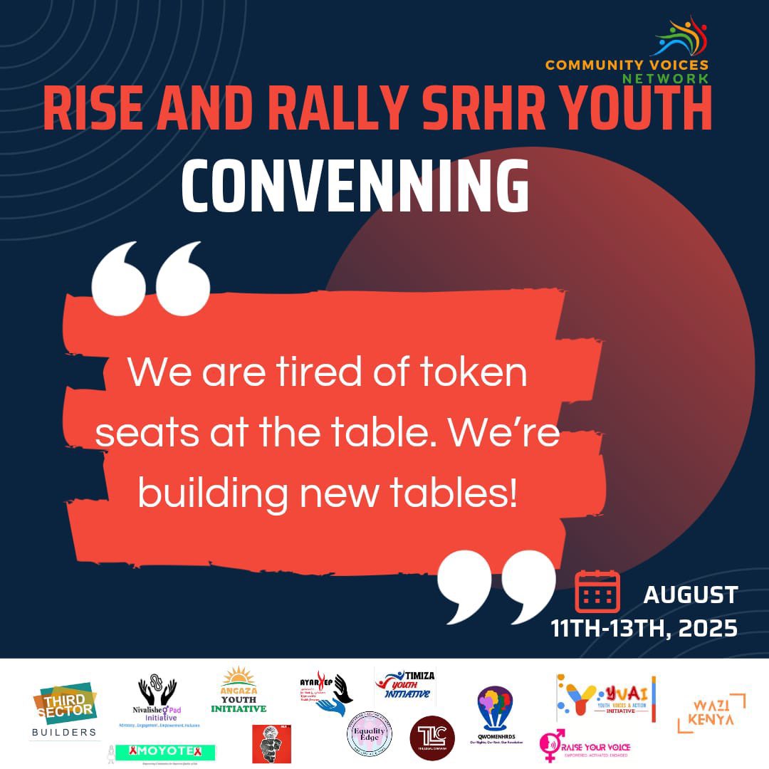Young SRHR leaders are no longer accepting token seats! we’re building our own spaces, shaping our own agendas, and driving reproductive justice forward.
#RiseAndRally
#CommunityVoices
