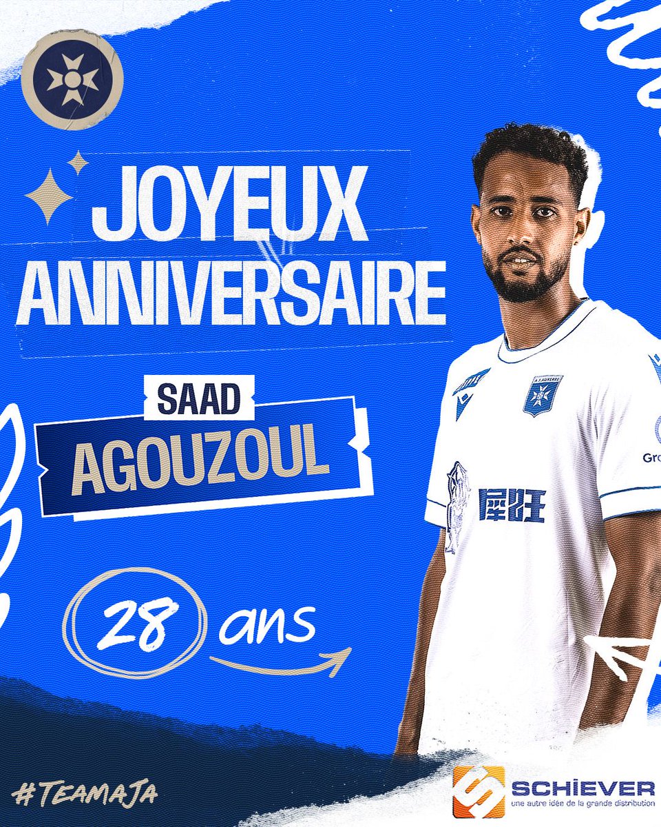 🎂 Aujourd’hui on souhaite un joyeux #AJAnniversaire à Saad qui fête ses 28 ans ! 🔵⚪️

#TeamAJA