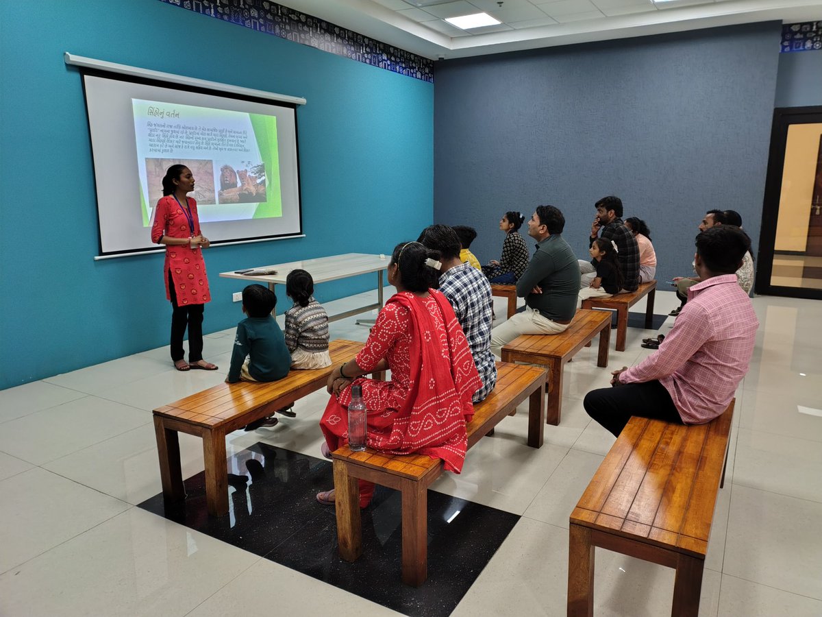 krupaba_pa67368's tweet photo. Today @rscbhavngar celebrats #WorldLionDay event was filled with documentary screenings and insightful talks. Gave information about lions are not just powerful predators but also a keystone species vital to their ecosystem. #Letsprotectthem #WildlifeConservation https://t.co/N142E5gstu