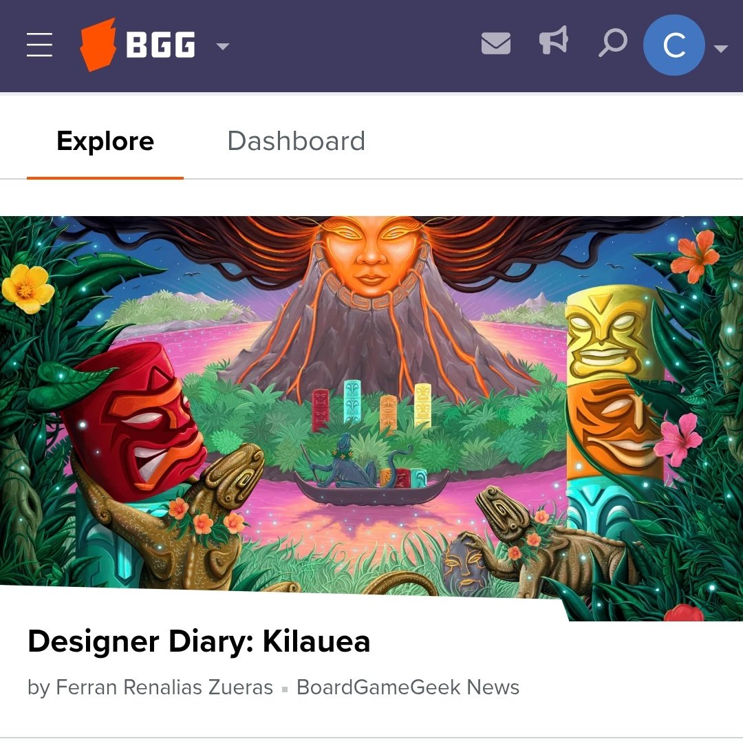 #Kilauea Designer Diary is on BGG main page.

So nice to see our game there!
Do you want to lear more about how <a href="/DavidBernal80/">David</a> and <a href="/FerranRenalias/">Ferran R Z</a>  disgned the game?

CHECK IT OUT: boardgamegeek.com/blog/1/blogpos…